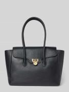 Leren handtas met labelhanger