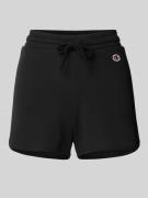 Sweatshorts met labeldetail