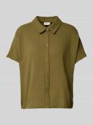 Boxy fit blouse van puur katoen