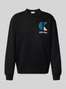 Sweatshirt met labelprint