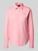 Overhemdblouse met labelstitching