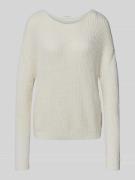 Gebreide pullover met extra brede schouders