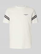 T-shirt met labelstitching en ronde hals