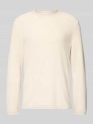Regular fit gebreide pullover van een mix van katoen, viscose en linne...