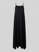 Midi-jurk met vierkante hals en spaghettibandjes