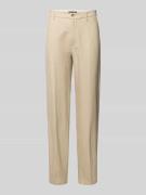 Regular fit broek van een mix van linnen en viscose, model 'BUNKRIS'