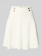 Knielange rok met naadritssluiting, model 'EMME'