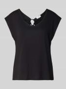 Loose fit T-shirt van een mix van katoen en modal