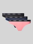 String van katoenmix met logostitching in een set van 3 stuks