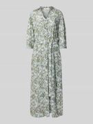 Soepele maxi-jurk van pure viscose, model 'FLORA'