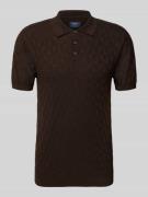 Regular fit gebreide polo met knoopsluiting