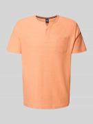 T-shirt met borstzak en labelstitching, model 'SERAFINO'