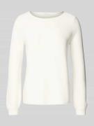 Regular fit shirt met lange mouwen van puur katoen in gebreide look