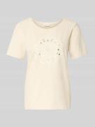 Regular fit T-shirt van katoenmix