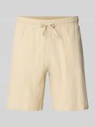 Korte regular fit broek met elastische band, model 'JAIDEN'