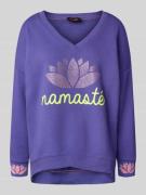 Relaxed fit sweatshirt met V-hals