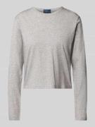 Regular fit shirt met lange mouwen van een mix van katoen en modal