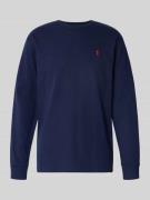 Classic fit shirt met lange mouwen en labelstitching