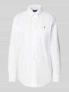 Regular fit overhemdblouse met logostitching