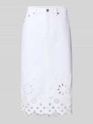 Jeansrok met broderie anglaise, model 'DANIELA'