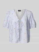 Regular fit blouseshirt met vetersluiting, model 'FIONNA'