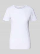 T-shirt in riblook met ronde hals