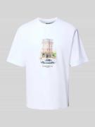 T-shirt met labelprint