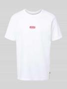 Relaxed fit T-shirt met labelstitching en ronde hals