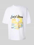 Oversized T-shirt met labelprint