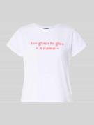 T-shirt met statementprint en ronde hals