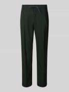 Tapered fit stoffen broek met viscose, model 'LEROY'