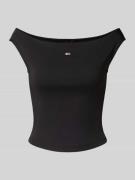 Slim fit T-shirt van katoenmix