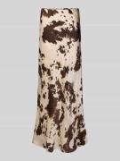 Maxirok in all-over look met elastische band