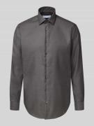 Regular fit zakelijk overhemd met kentkraag