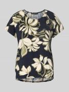 T-shirt met ronde hals en siersteentjes