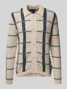 Regular fit gebreid jack van katoenmix