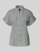 Regular fit overhemdblouse van pure viscose, model 'BUMPY'