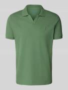 Custom slim fit poloshirt met V-hals