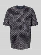 T-shirt in all-over look met ronde hals