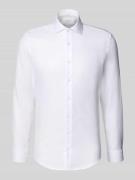 Slim fit zakelijk overhemd met kentkraag