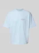 T-shirt met labelstitching en ronde hals