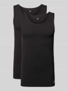 Tanktop met labelprint in een set van 2 stuks
