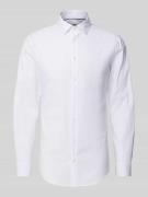 Shaped fit zakelijk overhemd van katoenstretch