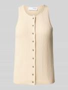 Regular fit gebreide top van viscosemix, model 'TRIXIE'