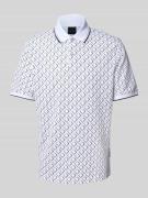 Regular fit poloshirt in all-over look