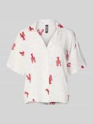 Relaxed fit blouseshirt van pure viscose, model 'NYA'