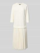 Midi-jurk in 2-in-1-look