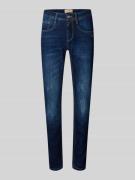 Jeans met steekzakken en labeldetail, model 'AMELIE