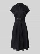 Midi-jurk met overhemdkraag