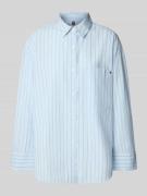 Oversized overhemdblouse van puur katoen